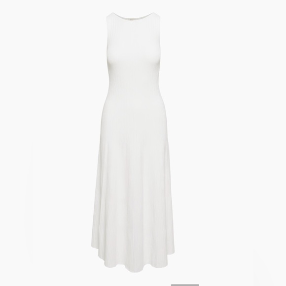 NWT Aritzia Babaton Establish Dress Boat Neck in White Size Medium - Picture 7 of 15